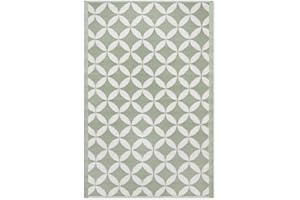 JEMIDI Dywan do użytku na zewnątrz 180 x 120 cm - dywan z polipropylenu na zewnątrz do ogrodu, na taras, balkon, odporny na warunki atmosferyczne i zmywalny