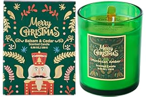 Airkeep Candela Profumata Morrocan Amber, Candela da 198 g con Durata di Bruciatura Prolungata, Candela in Cera Naturale per la Casa, Perfetta come Regalo di Natale per Uomini e Donne