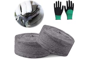 GMMG Lana Acciaio premium 150g La Pulizia Lana d'Acciaio Grado 0000 Lana di acciaio fine 2PCS per acciaio, ottone, rame, cromo alluminio e legno ecc