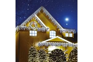 Sentik® 720 LED Snowing Icicle Lights Ultra Bright Party Wedding Christmas Xmas Indoor and Outdoor Lights, Blue & White