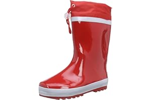 Playshoes Mixte Enfant Pluie Basic Bottes en Caoutchouc Naturel avec Doublure Chaude