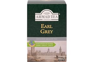 ‎AHMAD TEA Ahmad Tea - Earl Grey - Schwarzer Assam & Ceylon Tee mit Bergamotte - Größere Teeblätter, Lose - 500g