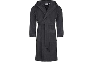 Class Home Collection Bademantel Unisex Damen Herren 100% Baumwolle Frottee mit Kapuze lang OEKO-TEX®