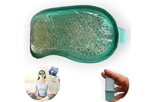 CROMPI Masque Yeux Froid, Thérapie Chaud Et Froid Pour Douleur, Migraine, Anti Cernes Sous Les Yeux, Massage Et Relaxation. Masque Visage, Masque De Nuit Pour Sommeil Detente, Patch Yeux Secs Et Gonflés…