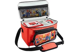 Annmore Sac de Rangement pour Toniebox, Housse de Transport pour FABA Conteur d'histoire, Mallette de Transport pour Tonies Figurines, Rouge