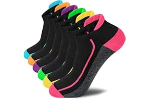 Wostock Chaussettes de Sport pour Femmes 35-40,Socquettes Femme 6 Paires,Chaussettes Running Femme,Respirantes,Multicolore