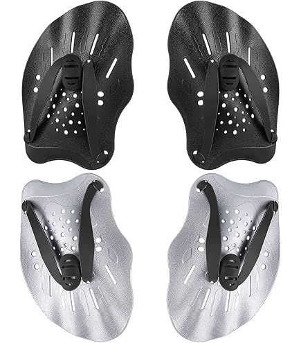 Pagaies De Natation Pour Mains - 1 Paire, Polycarbonate, Réglables, Pour Entraînement Et Musculation