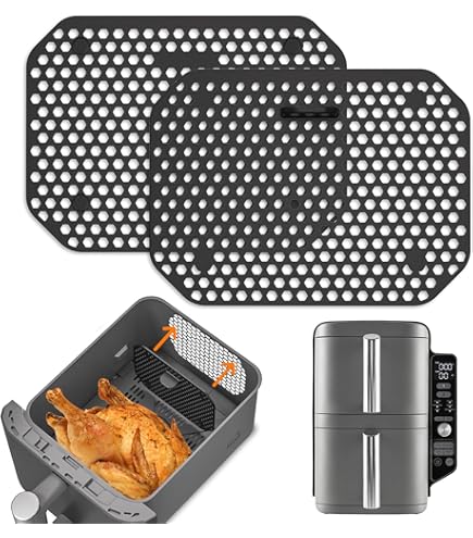 2 Stück Airfryer Silikonfor Zubehör für Ninja Double Stack XL 9,5L