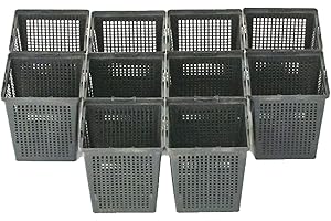 ‎INTERFLOWERS GMBH Inter Flowers GmbH Inter Flower -10 Pflanzkörbe, Wasserpflanzenkorb, 11 x 11 cm, für Gartenteiche, geeignet für Teichpflanzen wie Seerosen, Kunststoff, Teichpflanzenkorb, Gartenteich
