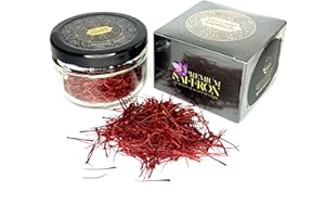 Zafferano ORS LAND - 5g di Pistilli Puro - Qualità Premium (Super Negin), Confezionato in Barattolo di Vetro e Scatola in Cartone, Ideale per Risotto alla Milanese, Paella e Tutti Usi Culinari