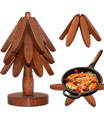 Houten Onderzetters In De Vorm van een Boom- Hittebestendige