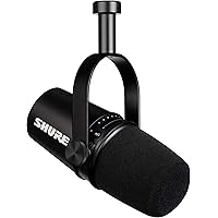Shure MV7 USB Podcast Microphone pour Le Podcasting, L'Enregistrement, Le Streaming et Les Jeux en Direct, Sortie Casque Inté