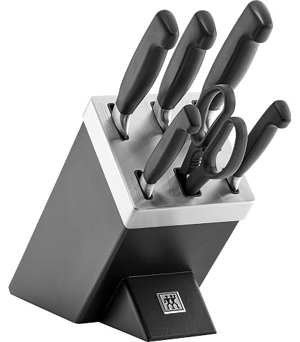 F. DICK Premier Plus Ceppo Portacoltelli In Vetro Acrilico Con 4 Coltelli: Santoku, Pane, Ufficio E Cuoco – Acciaio X50CrMoV15, 56° HRC - 5