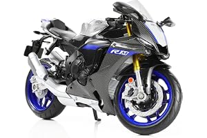 Risopen Sommar 1/12 skala kompatibel för YAMAHA 1 000 R motorcykelmodell minilegering formgjuten svart motorcykelmodell leksak sport motorcykel leksak samling gåva för män barn pojke