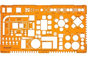 BOCIANELLI 1:50 Stencil Sagoma Maschera Modello Progetti Architettonici Scala Simboli Arredamenti Progettazione D'interni