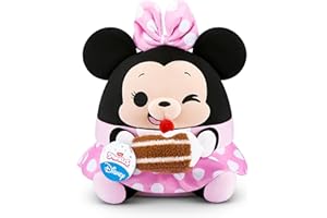 Snackles Peluche de 35 cm de Personaje Disney de ZURU, Peluche con Accesorio de Snacks (Minnie)