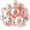 40th Birthday Balloons for Women Her, Happy 40th Birthday Balloons, Rose Gold 40th Birthday Balloons for 40th Birthday Anniversary Party Decorations, Chrome Rose Gold 40 Year Old Party Supplies