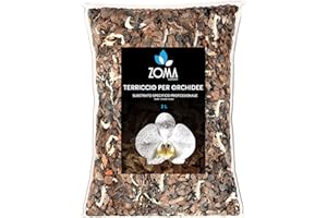 ZOMA GARDEN - Terriccio per Orchidee Contenente Bark per orchidee e Sfagno cileno - Terriccio Professionale per tutte le Orchidee - 2 L