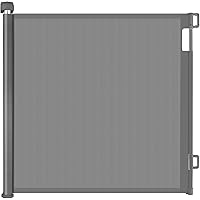 PetHot Retractable Safety Gate For Babies and Pets, Mesh Baby Gate or Mesh Dog Gate,Extends up to 55" Wide,33" Tall One Hande