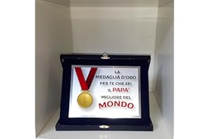 LOVE PRINT Targa Di Riconoscimento Idea Regalo Festa del PAPà "PREMIO MIGLIOR PAPà" Materiale Velluto