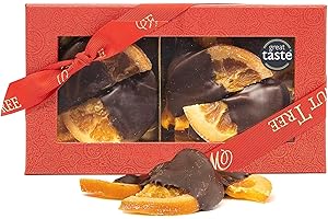 Walnut Tree – Tangy Orange Slices Dipped in Rich Dark Chocolate – Sweet and Tangy – Handpacked in the UK – Vegan – Vegetarian – Gluten Free – Luxury Gift Selection, Birthday, Anniversary – 200g