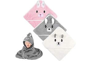 Badcape för baby: 3-delad, badhandduk, 80 x 80 cm, mjuk poncho med stark absorption för pojkar och flickor, bomull, nyfödd