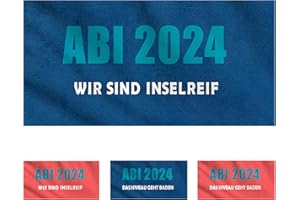 ‎JILDA-TEX jilda-tex Abistrandtuch 90x180 cm Abihandtuch Strandtuch Strandtuch Abi 2024 Abitur (Wir sind inselreif blau)