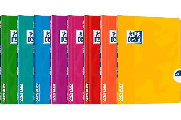 OXFORD Cahier OPENFLEX agrafé 17 x 22 cm 96p grands carreaux 90g coloris aléatoire