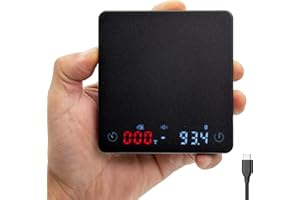 MiiCoffee Nano Bilancia da caffè con timer, scala espresso con tara automatica, sensore touch e copertura in silicone