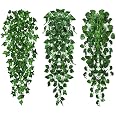 Gaethra Plantes Artificielles Tombantes - Lot De 3 Avec Pots - 63/65/80cm - Déco Intérieur/Extérieur Résistant UV