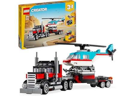LEGO Creator 3in1 Flatbed Truck with Helicopter Toy to Propeller Plane and Fuel Lorry to Hot Rod and - Amazon Deal & Rabatt