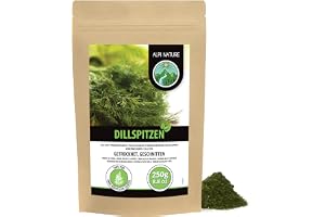 Alpi Nature Dill Tips 250g, Torkad och Gniden Dillört för Pickles, Såser och Marinader, Dill Krydda