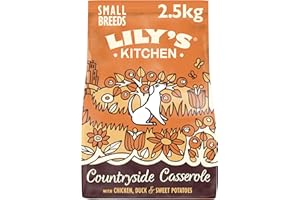 LILY'S KITCHEN Lily’s Kitchen Fabriqué à partir d’ingrédients naturels Adulte Petite Race Aliments secs pour Chiens Poulet et Canard Recette sans céréales 2.5kg