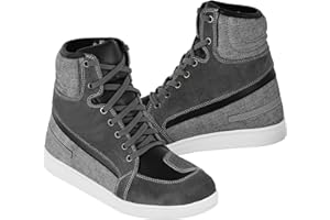 Vaster Moto Bottes de moto imperméables décontractées pour homme Chaussures de moto antidérapantes CE EN [13634:2017]