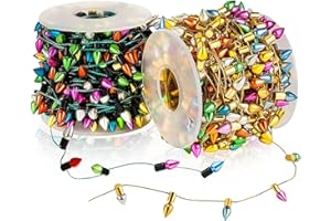 YUYWWAN 2 PCS Mini Falsa Luci Fatate 5m Luminosa Natale in Miniatura Simulazione Luce Stringa per Deco Albero di Natale Accessori per Casa Delle Bambole di Impostore Giocattoli di Luci Stringa Filo (A)