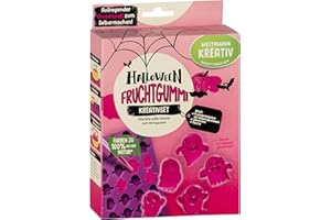 ‎‎HEITMANN KREATIV HEITMANN KREATIV - Halloween Fruchtgummi Kreativset - Pulverfarben auf Pflanzenbasis - pink - DIY Fruchtgummis in Geisterform und Himbeergeschmack