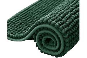 subrtex Alfombrillas de baño de felpilla extrasuave y Absorbente de Agua, Antideslizante, Alfombra de felpa, bañera, Ducha, Verde, 40 x 60 cm, 1 Unidad
