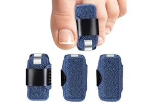 CINSERSR Hammerzehen Korrektur 3 Stück Zehenschiene Krallenzehen Korrektur Zehenorthese Kallenzehe zehenstrecker Finger und Zehenfixierungsstützgurte zur Ausrichtung und Unterstützung der Zehen (Blau)