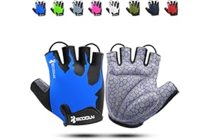 KONVINIT Rękawice rowerowe pół palców oddychające wyściełane rękawiczki rowerowe z antypoślizgowym uchwytem Unisex do kolarstwa górskiego, szosowego, siłowni, crossfitu, podnoszenia ciężarów
