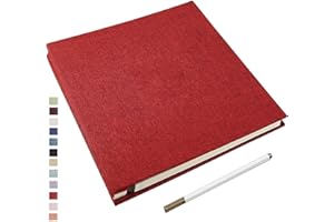 Yopih Album Foto Autoadesivo Album Fotografico Fai Da Te Fotos 10X15 Memories Album Portafoto Pagine Bianche e Copertina in Lino Regali Nozze Natale Valentino Regalo di Anniversario Compleanno bambini