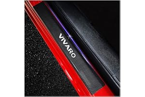 CWWHY 4 pièces Fibre de Carbone Protecteur de seuil de Porte de Voiture Plinthes pour Op-el Vivaro, Pédale de Bienvenue Garde-Plaque Accessoire de Style