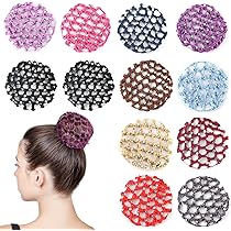 Retina Per Capelli Chignon - Con Fiocco, Elastica E Regolabile - Per Donne E Ragazze, Nero - Foto 6