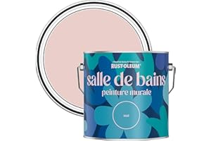 Rust-Oleum Peinture Rose Résistante à l'eau pour Murs de Salle de Bains, Finition Mate - Champagne Rosé 2.5L