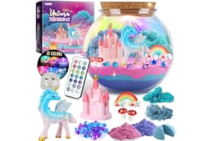 LAOESE Cadeaux Licorne – Kit de Terrarium – Cadeau d'anniversaire pour Filles âgées de 4 5 6 7 8-12 Ans – Jouets Licorne – Kit d'art et d'artisanat pour Enfants