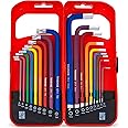 ToughHub 18 Pcs Allen Key Set – Metric Allen Key Set and Torx Allen Key Set – Combined Long Arm Alan Keys Sets - Hex Key Set 1.5-10mm and T10 – T50 Inch with Carry Case