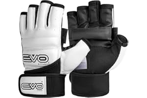 EVO Fitness MMA Gloves Muay Thai Karate Gloves For Men Women Boxing Martial Arts Combat Sparring Kickboxing Gloves Taekwondo Grappling MMA Boxing Training Gloves Punching Bag UFC Cage Fighting