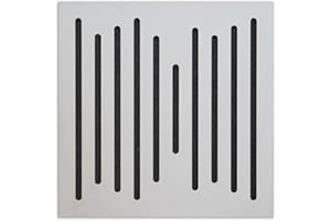 KEYHELM S.R.L. Keyhelm - Pannello Fonoassorbente in MDF Sagomato e Poliuretano per Medio Alte Frequenze | Pannello per Correzione Acustica di Design, 50x50x6cm, Densità 25 kg/m³ | Made in Italy (MDF Masonite)