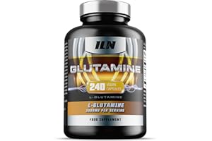 IRON LABS NUTRITION Glutamine - 3000mg L Glutamine Per Serving - Enhanced with D3 & B12 - Vegan and Vegetarian L-Glutamine (240 Capsules - 40 Servings)