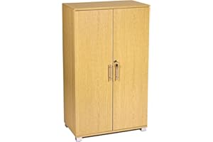 Armario archivador para oficinas, con cerradura, 3 estantes de almacenamiento, de 2 puertas, 700 mm de ancho, gran capacidad 
