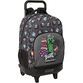 MINECRAFT GRAFFITI - Large Backpack with Wheels, Compact, Removable, Ideal for Children of Different Ages, Comfortable and Ve